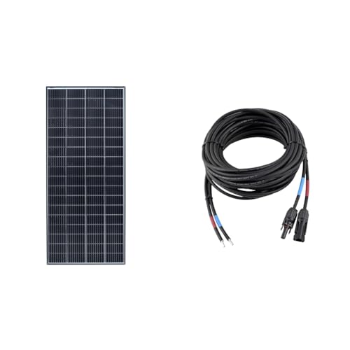 Enjoy Solar PERC Mono 200W 12V Solarpanel Solarmodul Photovoltaikmodul & 4mm² Profi-Verbindungskabel Solarmodul zu Solarladeregler Anschlusskabel 8m von enjoy solar