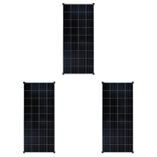 Solarmonokristalline Solar Panel Genusssolar monokristallines 170 W 12V Solarmodul Solarplatte, ideal für den Garten Camper Caravan, 3er Packung von enjoy solar