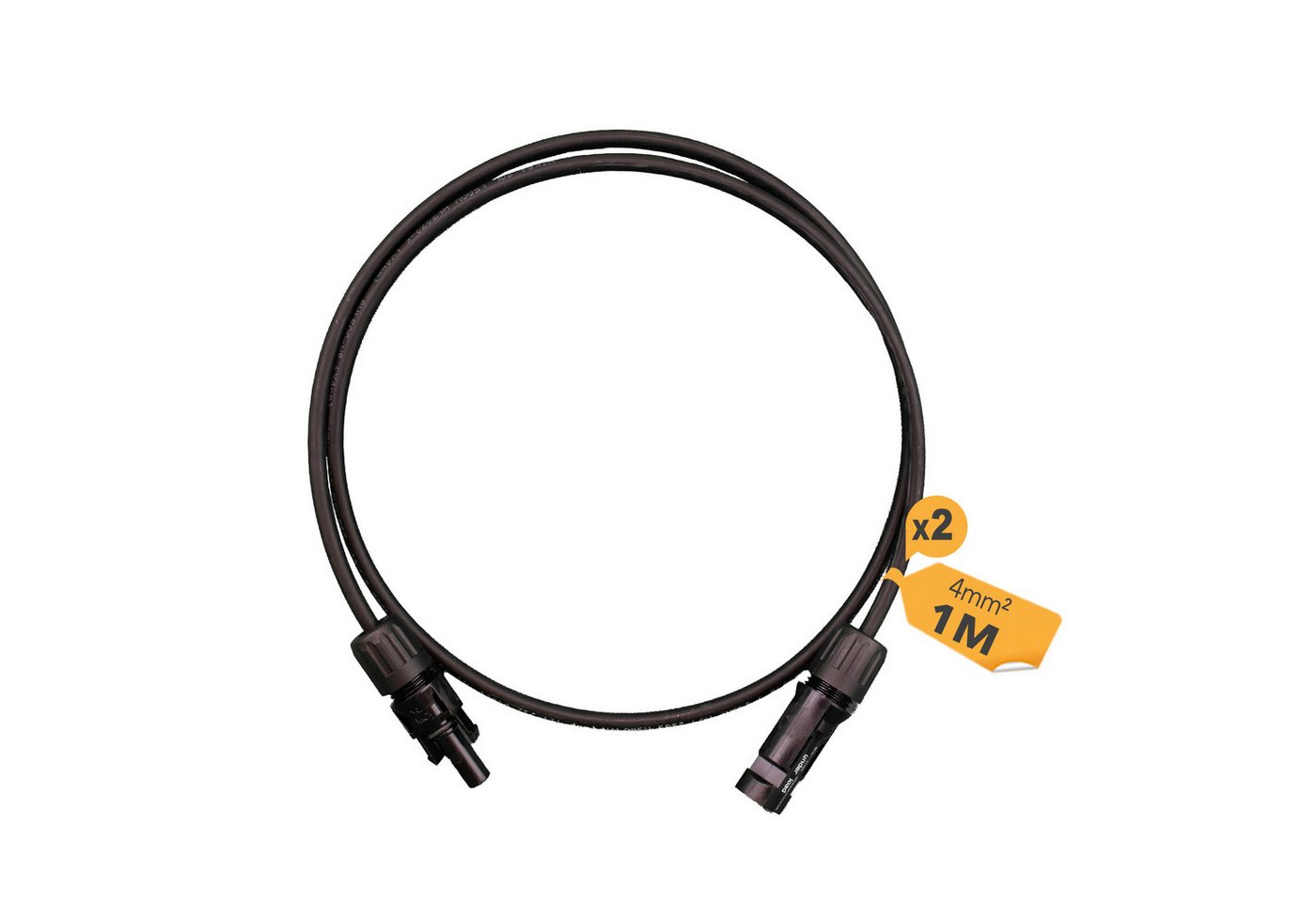 enjoy solar HISkon® 4mm²/6mm² Verlängerungskabel MC4 auf MC4 Stecker 1m-10m Verlängerungskabel, MC4-Stecker, (100 cm), 1 MC4 männlich + 1x MC4 weiblich je Ader, Plug-and-Play-Design von enjoy solar