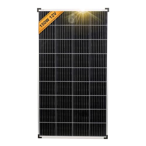 enjoy solar Mono 150 W 12V Monokristallines Solarpanel Solarmodul Photovoltaikmodul ideal für Wohnmobil, Gartenhäuse, Boot von enjoy solar