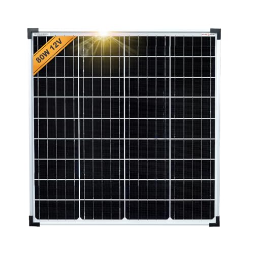 enjoy solar Mono 80W 12V Monokristallines Solarpanel Solarmodul Photovoltaikmodul ideal für Wohnmobil, Gartenhäuse, Boot von enjoy solar