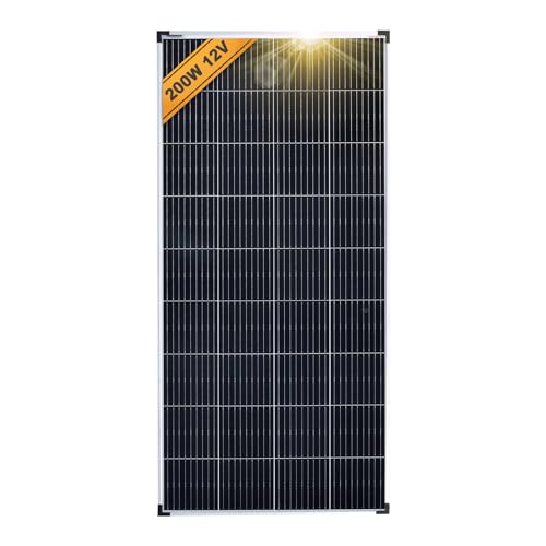 enjoy solar Monokristallines Solarpanel 200W 12V PERC 9BB Solarmodul, ideal für Wohnmobil, Balkonkraftwerk, Gartenhäuse, Boot (Mono 200W) von enjoy solar