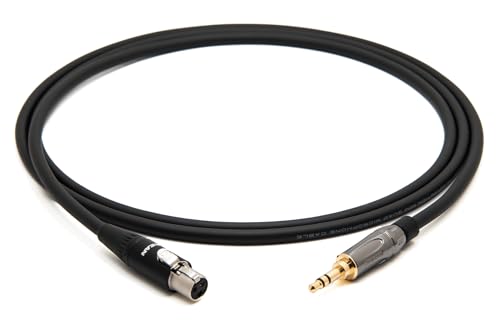 2893 Quad HiFi Kopfhörer Kabel Kompatibel mit AKG usw. von enoaudio | Amphenol Gold 3,5 Miniklinke - Neutrik miniXLR, 1,0 m von enoaudio