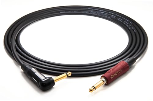 enoaudio Mogami 2524 Instrument Kabel | Neutrik Gold Silent Switch 6,3mm TS klinke - 6,3mm TS winkelklinke | HiFi, 0,5 m von enoaudio