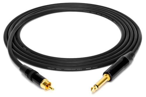 enoaudio Mogami 2534 Quad Professionel Studio Kabel | Neutrik Gold Cinch RCA - 6,3mm TS klinke | HiFi, Black, 3,0 m enoaudio Mogami 2534 Quad Professionel Studio Kabel | Neutrik Gold Cinch RCA - 6,3mm TS klinke | HiFi, Black, 3,0 m von enoaudio