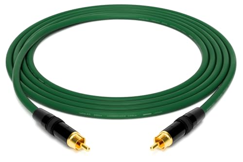 enoaudio Mogami 2534 Quad Professionel Studio Kabel | Neutrik Gold Cinch RCA | HiFi, Green, 1.0 m enoaudio Mogami 2534 Quad Professionel Studio Kabel | Neutrik Gold Cinch RCA | HiFi, Green, 1.0 m von enoaudio