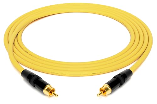 enoaudio Mogami 2534 Quad Professionel Studio Kabel | Neutrik Gold Cinch RCA | HiFi, Yellow, 0,5 m enoaudio Mogami 2534 Quad Professionel Studio Kabel | Neutrik Gold Cinch RCA | HiFi, Yellow, 0,5 m von enoaudio