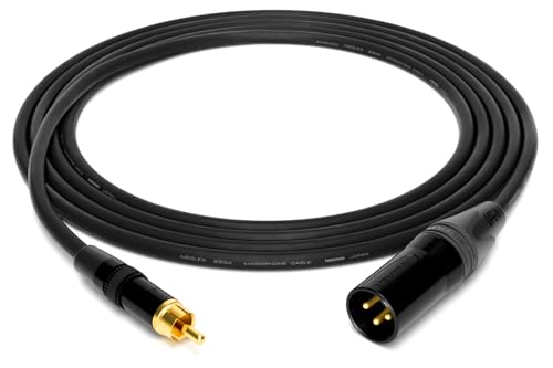 enoaudio Mogami 2534 Quad Professionel Studio Kabel | Neutrik Gold Cinch RCA - XLR male | HiFi, 0,5 m von enoaudio