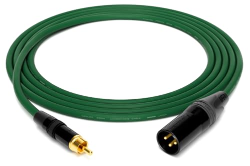 enoaudio Mogami 2534 Quad Professionel Studio Kabel | Neutrik Gold Cinch RCA - XLR male | HiFi, Green, 1,0 m enoaudio Mogami 2534 Quad Professionel Studio Kabel | Neutrik Gold Cinch RCA - XLR male | HiFi, Green, 1,0 m von enoaudio