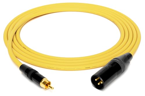 enoaudio Mogami 2534 Quad Professionel Studio Kabel | Neutrik Gold Cinch RCA - XLR male | HiFi, Yellow, 0,5 m enoaudio Mogami 2534 Quad Professionel Studio Kabel | Neutrik Gold Cinch RCA - XLR male | HiFi, Yellow, 0,5 m von enoaudio