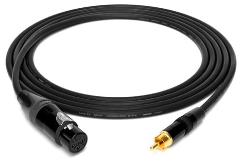 enoaudio Mogami 2534 Quad Professionel Studio Kabel | Neutrik Gold XLR female - Cinch RCA | HiFi, 1,0 m von enoaudio