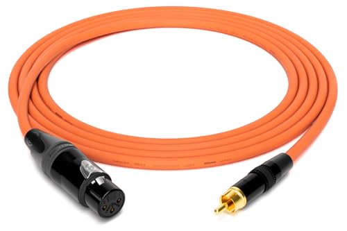 enoaudio Mogami 2534 Quad Professionel Studio Kabel | Neutrik Gold XLR female - Cinch RCA | HiFi, Orange, 1,5 m enoaudio Mogami 2534 Quad Professionel Studio Kabel | Neutrik Gold XLR female - Cinch RCA | HiFi, Orange, 1,5 m von enoaudio