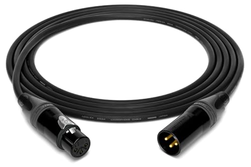 enoaudio Mogami 2534 Quad Professionel Studio Kabel Symmetrische Mikrofon | Neutrik Gold XLR female - XLR male | HiFi, 3,0 m von enoaudio