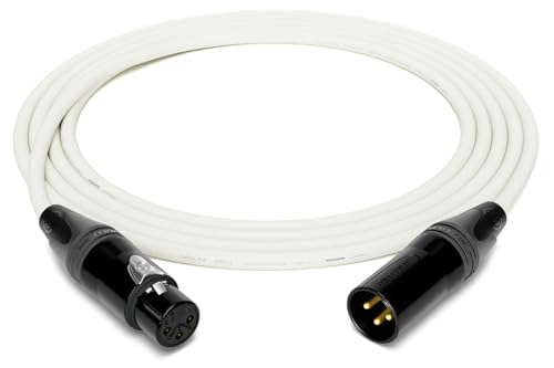 enoaudio Mogami 2534 Quad Professionel Studio Kabel Symmetrische Mikrofon | Neutrik Gold XLR female - XLR male | HiFi, White, 1,5 m enoaudio Mogami 2534 Quad Professionel Studio Kabel Symmetrische Mikrofon | Neutrik Gold XLR female - XLR male | HiFi, White, 1,5 m von enoaudio