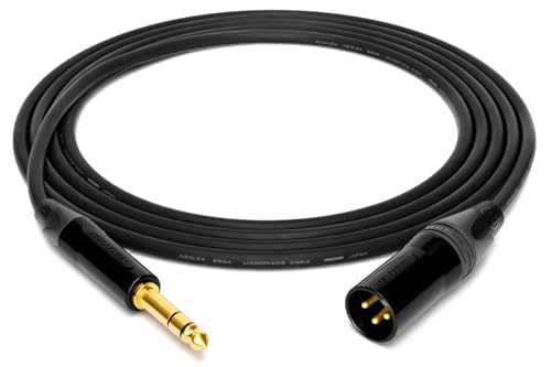 enoaudio Mogami 2534 Quad Professionel Studio Kabel Symmetrische | Neutrik Gold 6,3mm TRS klinke - XLR male | HiFi, 0,5 m von enoaudio