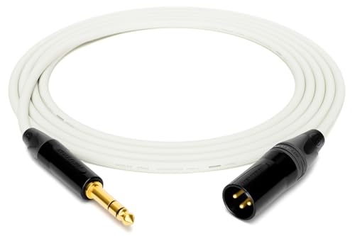 enoaudio Mogami 2534 Quad Professionel Studio Kabel Symmetrische | Neutrik Gold 6,3mm TRS klinke - XLR male | HiFi, White, 2,0 m enoaudio Mogami 2534 Quad Professionel Studio Kabel Symmetrische | Neutrik Gold 6,3mm TRS klinke - XLR male | HiFi, White, 2,0 m von enoaudio