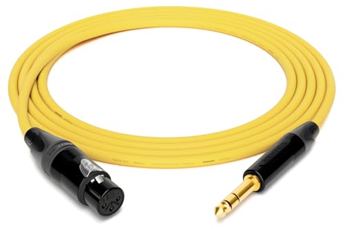 enoaudio Mogami 2534 Quad Professionel Studio Kabel Symmetrische | Neutrik Gold XLR female - 6,3mm TRS klinke | HiFi, Yellow, 7,0 m enoaudio Mogami 2534 Quad Professionel Studio Kabel Symmetrische | Neutrik Gold XLR female - 6,3mm TRS klinke | HiFi, Yellow, 7,0 m von enoaudio