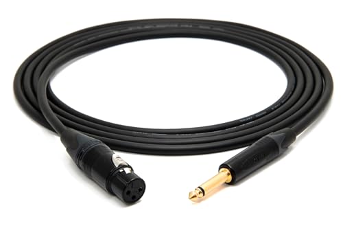 enoaudio Mogami 2534 Quad Professionel Studio Kabel Unsymmetrische | Neutrik Gold 6,3mm TS klinke - XLR female | HiFi, 0,5 m von enoaudio