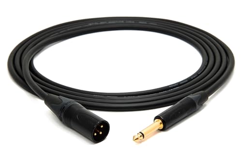 enoaudio Mogami 2534 Quad Professionel Studio Kabel Unsymmetrische | Neutrik Gold 6,3mm TS klinke - XLR male | HiFi, 0,5 m von enoaudio