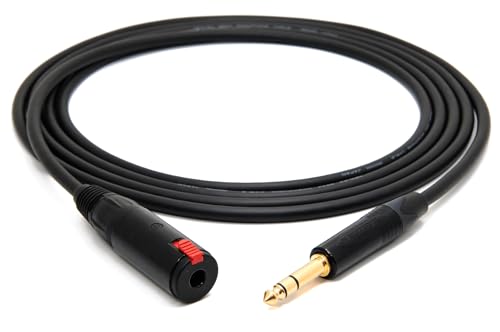 enoaudio Mogami 2534 Quad Verlängerung Kabel Kopfhörer Symmetrische | Neutrik Gold 6,3mm TRS klinke - 6,3mm Buchse | HiFi, 1,0 m von enoaudio