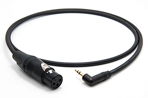 enoaudio Mogami 2893 Quad Kamera-Richtmikrofon Kabel DSLR | Neutrik Gold 3,5mm L Miniklinke - XLR female, 30 cm von enoaudio