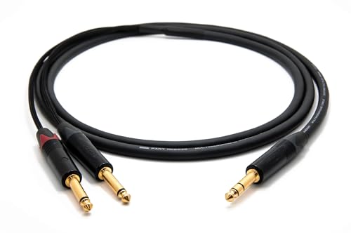 enoaudio Mogami 2930 Insert Kabel | Neutrik Gold 6,3mm TRS klinke - TS (in/out) | HiFi, 0,5 m von enoaudio