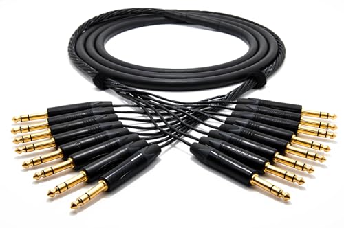 enoaudio Mogami 2932 8 Multicore Analog Kabel | Neutrik Gold 6,3mm TRS klinke | HiFi, 3,0 m von enoaudio