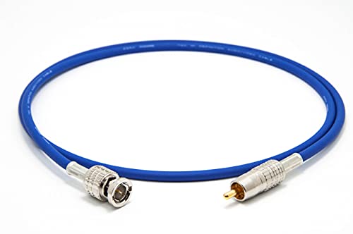 enoaudio Mogami 2964 High-Definition Digital Koaxial Kabel 75 Ohm | Canare Gold Cinch RCA - BNC | HiFi, 0,5 m von enoaudio
