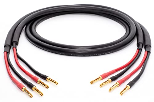 enoaudio Mogami 3103 (L,R) Paar High Definition Lautsprecherkabel | VIABLUE 24k Gold T6S Bananenstecker - Bananenstecker, 7,0 m von enoaudio