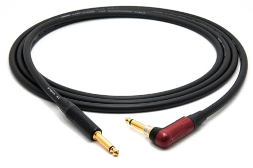 enoaudio Mogami 3368 Professionel Gitarre Bass Kabel Instrument | Neutrik Gold Silent Switch TS winkelklinke - TS klinke | HiFi, 1,0 m von enoaudio