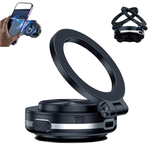 enseak woolcar Phone Holder,Vakuum magnetische handyhalterung Auto,maggrip pro 360,Nixie Phone Holder,Dashboard Navigation telefonhalterung,Fall car Electric Suction Cup Vacuum Magnetic Phone Holder von enseak