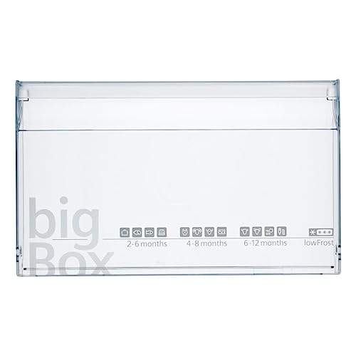 ensipart Schubladenblende kompatibel/Ersatz wie Siemens 11000421 transparente Frontgriffblende für Bigbox im Gefrierteil von ensipart