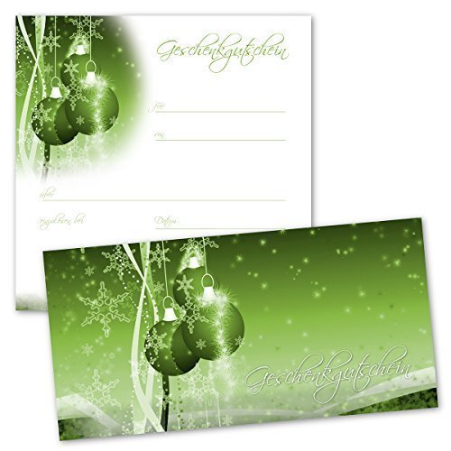 Weihnachts-Geschenkgutscheine zum Aufklappen in DIN lang mit hochglänzender Außenseite von envigo.de