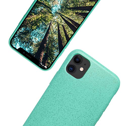 eplanita Bio Case iPhone 11 Hülle, Biologisch abbaubar und Kompostierbar Pflanzenfaser und weiche TPU, Drop-Schutz-Abdeckung, Umweltfreundlich Null Müll (Minze, iPhone 11) von eplanita