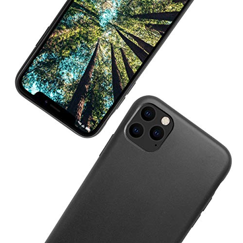 eplanita Bio Case iPhone 11 Pro Hülle, Biologisch abbaubar und Kompostierbar Pflanzenfaser und weiche TPU, Drop-Schutz-Abdeckung, Umweltfreundlich Null Müll (Schwarz, iPhone 11 Pro) von eplanita