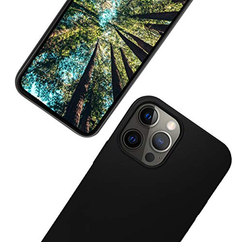 eplanita Bio iPhone 12 Mini Hülle, Biologisch abbaubar Pflanzenfaser und weiche TPU, Drop-Schutz-Abdeckung, Umweltfreundlich Null Müll (iPhone 12 Mini, Schwarz) von eplanita