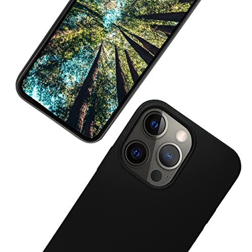 eplanita Bio iPhone 13 Pro Max Hülle, Biologisch abbaubar Pflanzenfaser und weiche TPU, Drop-Schutz-Abdeckung, Umweltfreundlich Null Müll (iPhone 13 Pro Max, Schwarz) von eplanita