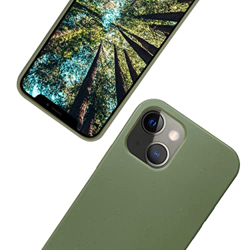 eplanita Bio iPhone 14 Plus Hülle, Biologisch abbaubar Pflanzenfaser und weiche TPU, Drop-Schutz-Abdeckung, Umweltfreundlich Null Müll (iPhone 14 Plus, Khaki) von eplanita