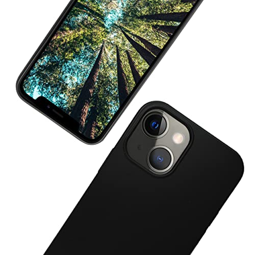 eplanita Bio iPhone 14 Plus Hülle, Biologisch abbaubar Pflanzenfaser und weiche TPU, Drop-Schutz-Abdeckung, Umweltfreundlich Null Müll (iPhone 14 Plus, Schwarz) von eplanita