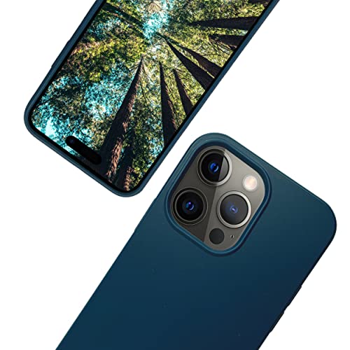 eplanita Bio iPhone 15 Pro Hülle, Biologisch abbaubar Pflanzenfaser und weiche TPU, Drop-Schutz-Abdeckung, Umweltfreundlich Null Müll (iPhone 15 Pro, Dunkelblau) von eplanita