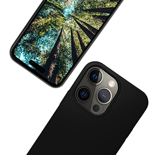 eplanita Bio iPhone 15 Pro Max Hülle, Biologisch abbaubar Pflanzenfaser und weiche TPU, Drop-Schutz-Abdeckung, Umweltfreundlich Null Müll (iPhone 15 Pro Max, Schwarz) von eplanita