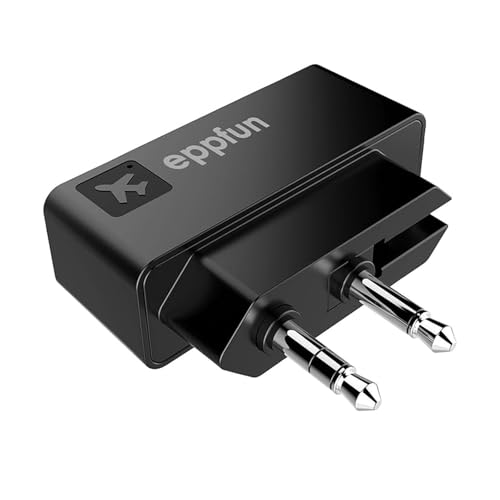 eppfun Bluetooth 5.2 Flugzeug Adapter, APTX-Adaptive Audio Bluetooth Transmitter, Bluetooth Sender mit Flugzeug-Adapter für Ohrhörer/Kopfhörer eppfun Bluetooth 5.2 Flugzeug Adapter, APTX-Adaptive Audio Bluetooth Transmitter, Bluetooth Sender mit Flugzeug-Adapter für Ohrhörer/Kopfhörer von eppfun