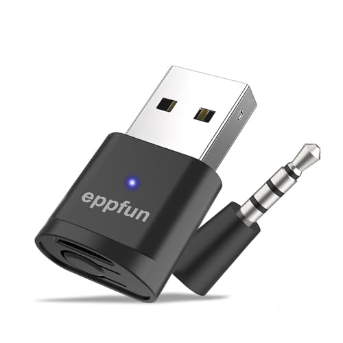 eppfun PS5 Bluetooth 5.2 Adapter, USB AudioTransmitter Dongle, APTX-Adaptive Niedriger Latenzfür Kabelloser Stick für PC PS4/5 Audioübertragung an Kopfhörer & Ohrhörer (nur Audio) von eppfun
