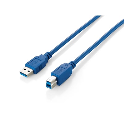 EQUIP 128291 USB 3.0 A auf B Kabel, M/M, 1.0m , Blue von equip