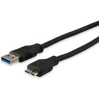 EQUIP 128397 USB 3.0 A auf Micro-B Kabel, M/M,  1.8m, 5Gbps, Schwarz von equip