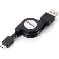 EQUIP 128595 USB 2.0 A to Micro-B ausziehbares Kabel, 1.0m , Schwarz EQUIP 128595 USB 2.0 A to Micro-B ausziehbares Kabel, 1.0m , Schwarz von equip