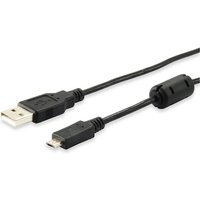EQUIP 128596 USB 2.0 A auf Micro-B Kabel, 1.0m , Black von equip