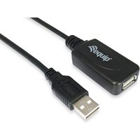 EQUIP 133310 Aktive USB 2.0 A auf A Verlängerungskabel Stecker auf Buchse, 10m von equip