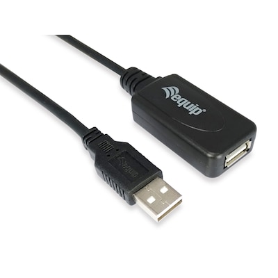 EQUIP 133311 Aktive USB 2.0 A auf A Verlängerungskabel Stecker auf Buchse, 15m von equip