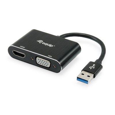EQUIP 133386 USB 3.0 auf HDMI/VGA Adapter von equip